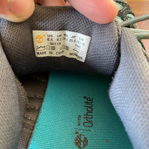 Timberland Blue and Grey Sneakers Women's Size 8.5 - Picture 4 of 10